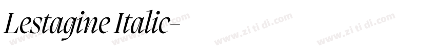 Lestagine Italic字体转换
